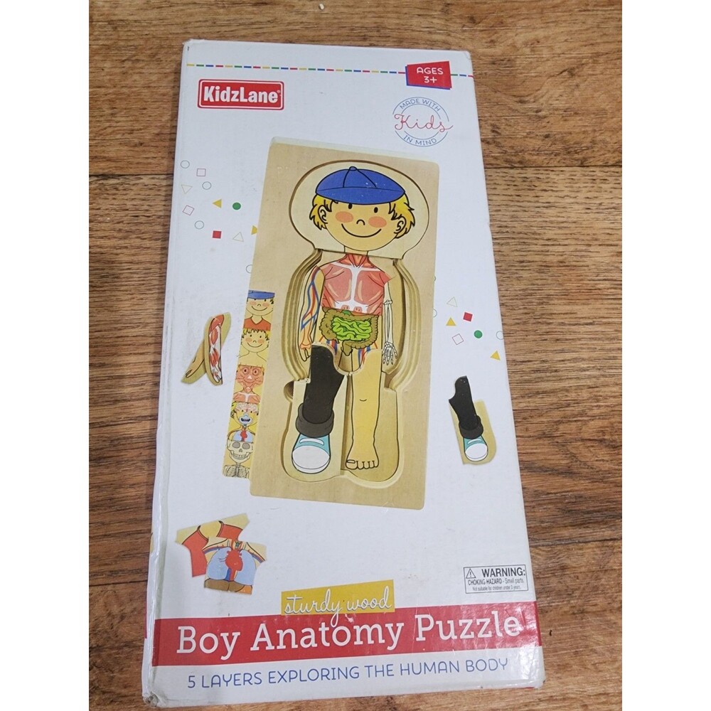 New Wooden Puzzle for Toddlers and Kids Boy Anatomy Puzzle Exploring Human Body